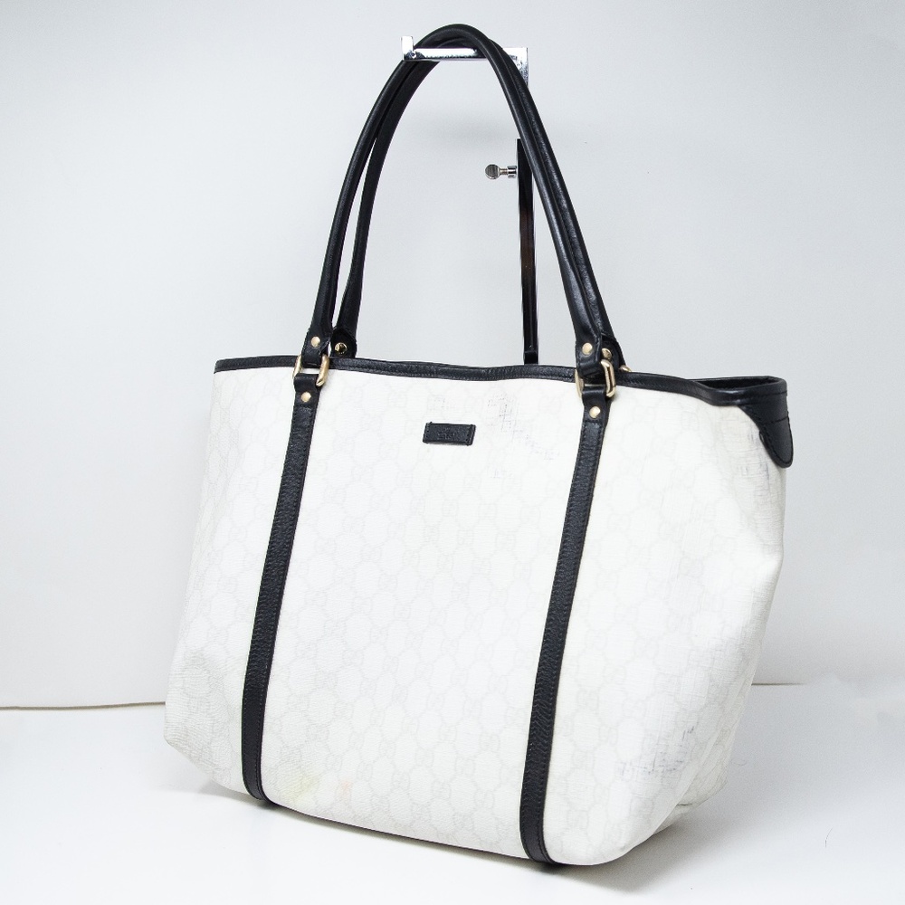 Gucci Vintage Supreme Joy GG Monogram Logo Coated Canvas Shoulder Tote Bag Purse